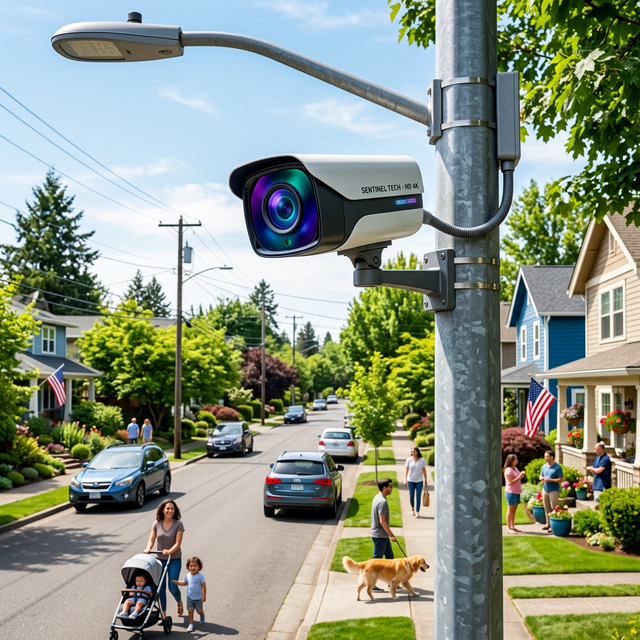 Câmera de Monitoramento no poste